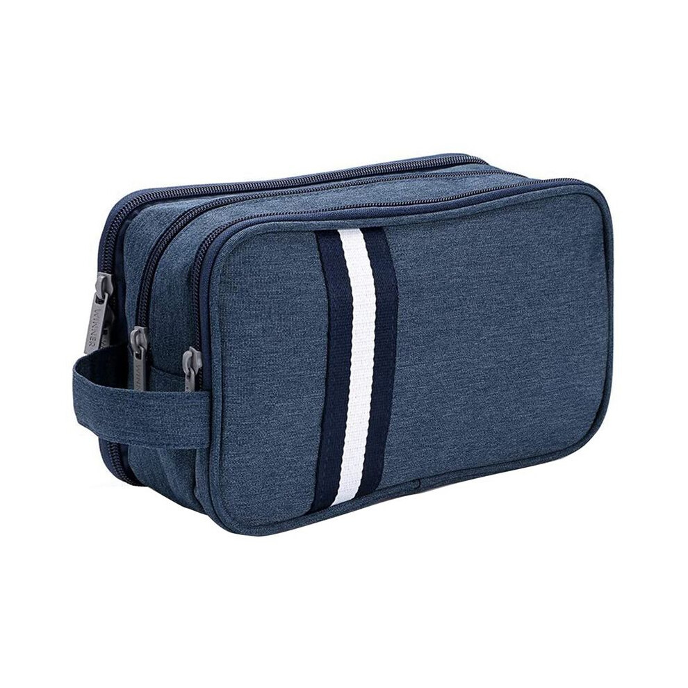 Travel Toiletry Wash Bag Dry & Wet Separation Gym Shaving Organiser Bag with 3 Compartments