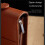 Zippered Portfolio Organizer, Leather Padfolio Binder, Professional Business Binder, Organizer for /Document (Black) 10