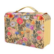 250 Slots Colored Pencil Case Organizer with 5 Layer Zipper-Large Capacity Pens Storage Holder Bag for Student Artist B