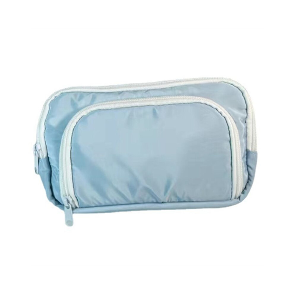 Student Pencil Bag Ins Large-Capacity Simple Front Window Stationery Box Girl Cosmetic Bag