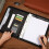Zippered Portfolio Organizer, Leather Padfolio Binder, Professional Business Binder, Organizer for /Document (Brown) 8