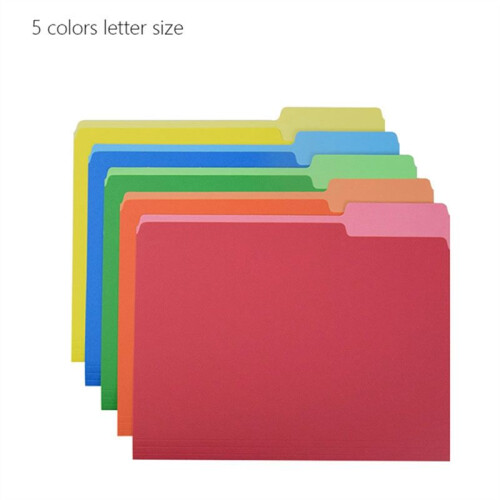 Manila Color Five-Color Single-Page Folder Paper Storage Folder Single-Piece Folder Office Data Classification 2