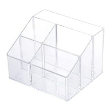Clear Pen Organizer för Skrivbord, Kontorsmaterial i Plast och TillbehöRslåDa för Tusch, Brevpapper, Pennkopp B