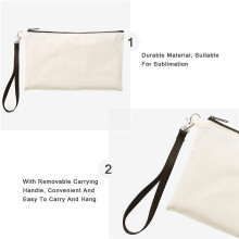 10Pcs Sublimation Blank Pen Case Blank DIY Bags Canvas Pencil Case Canvas Makeup Bag Cosmetic Bags Pencil Case