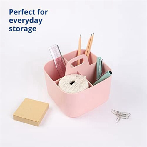 2PCS Caddys Organizer,Stackable Plastic Caddys With Handle, Desk Caddys, Art Organizers and Storage, Makeup Caddys 2