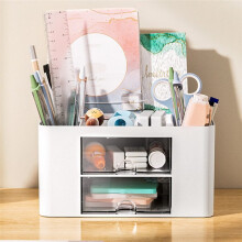 Organizer da Scrivania, Cassetto da Scrivania Portapenne Multifunzionale, Portapenne per Ufficio Casa Scuola-Rosa