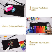 10Pack Sublimation Blank Cosmetic Bags Makeup Bags with Wristband for DIY  Zipper Pencil Bags White 8.3 x 5.1 In