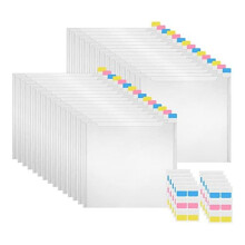 30 Piece Scrapbook Paper Storage Box, with Adhesive Index Labels Paper Storage for Vinyl Paper File Photos