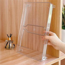 Acrylic Transparent Desktop Storage Box Student Dormitory Office Storage Rack Household Foldable Heightening Rack