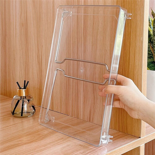 Acrylic Transparent Desktop Storage Box Student Dormitory Office Storage Rack Household Foldable Heightening Rack