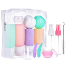 15Pack Travel Bottles Set for Toiletries,Containers Leak Proof Travel Accessories,Squeezable Shampoo Bottles Color