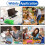 6 Pack Plastic Pencil Boxes Case Bulk Assorted Colors Capacity Pencil Box Clear Pencil Case with Lid Snap Closure 5