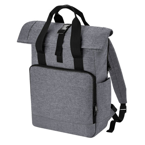 BagBase (One Size, Grey Marl) Bagbase Roll Top Twin Handle Laptop Bag