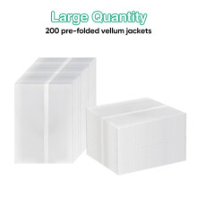 200Er-Pack GroßE Transparente Umschlageinlagen Aus Papier, Vorgefaltete Verpackung, EinladungshüLlen für Hochzeitskarten, GrußKarten
