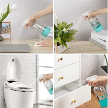 Sproeiflessen van Helder Glas met Siliconen Hoes, Hervulbare Lege Fles voor Reinigingsoplossingen, Watersproeier