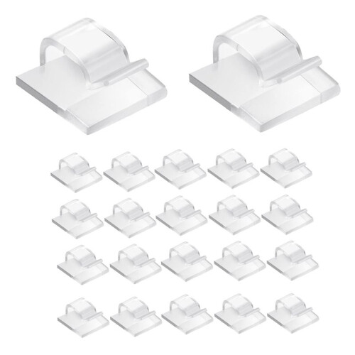100 Pc Outdoor Light Clips for String Lights Self Adhesive  Cable Hooks Wire Clips Hooks Cord Organizer Holder Clear