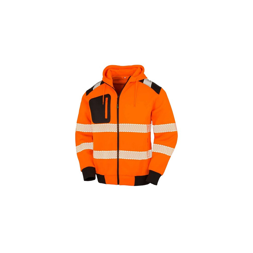 (4Xl, Fluorescent Orange/Black) Result Genuine Recycled Mens Safety Hoodie 5063527928221