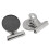 5pcs 3cm Magnetic Clip Magnet Refrigerator Wall Memo Note Message Holder Silver 3