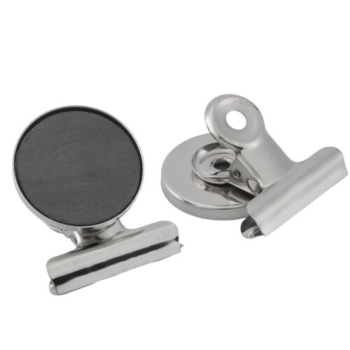 5pcs 3cm Magnetic Clip Magnet Refrigerator Wall Memo Note Message Holder Silver 2