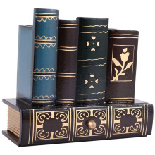 Multifunction Retro Wooden Pen Holder Book Shape Wood Home Decor Pencil Desktop Storage Box Drawers Stationery Holder Gift