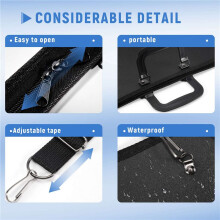 A3 Portafolio Carpeta Desplegable Organizador de Archivos Office Document Carry Case
