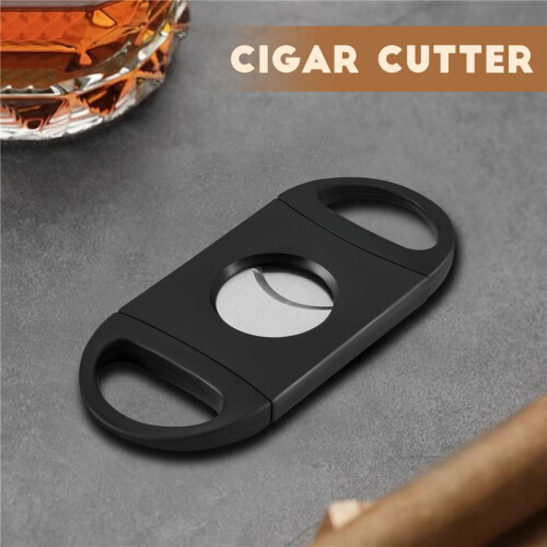 Oval-Shaped Cigar Cutter, Double Cut Blade 1