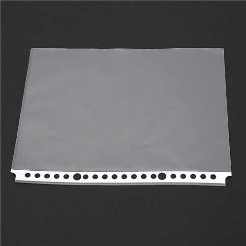 Pack of 200 A5 Clear Punched Pockets - Plastic  Folders