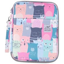 192 Slots Large Capacity Pencil Bag Case Organizer Cosmetic Bag for Colored Pencil Watercolor Pen Markers Gel Pens Bag(Learn Cat)