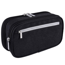 Astuccio,Astucci Portamonete Borsa Da Viaggio per Trucco Cosmetico con Multi Scomparti  per Gli Studenti 'Ufficio Scolastico Adulti, Nero