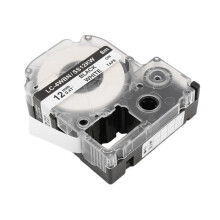 5 Pack Replace LK-4WBN LC-4WBN9(SS12KW) Label Tapes for LabelWorks LW300 LW400 LW500 LW700 Black White 1/2 Inch X 26.2 Feet(12Mm X 8M)