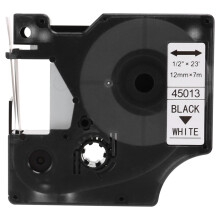 10Pcs Compatible for D1 Label Maker/Tape 45013 Black White Label Ribbons Compatible for Label Manager 160 210 450 280