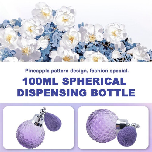 110ML Vintage Crystal Spray Perfume Bottle White Short Atomizer Refillable Glass
