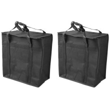 Paquete de 2 Bolsas de Supermercado Reutilizables con Aislamiento Bolsa de Entrega de Alimentos con Doble Cremallera
