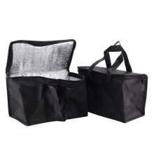 2 Pack Insulated Grocery Bag: Heavy Duty Foldable Shopping Storage Zipper Tote Bag for Hot and Cold Reusable Shopping Catering, Freeze Food Transport