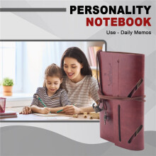 Retro Personality Notebooks Journal Notepads Binder Diary Notebook Light brown S