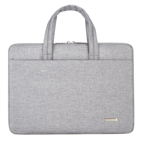 Bolsa para Laptop Feminina, Pasta Masculina, Bolsa de Transporte para Notebook de 15,6 Polegadas, Bolsa Cinza para Computador