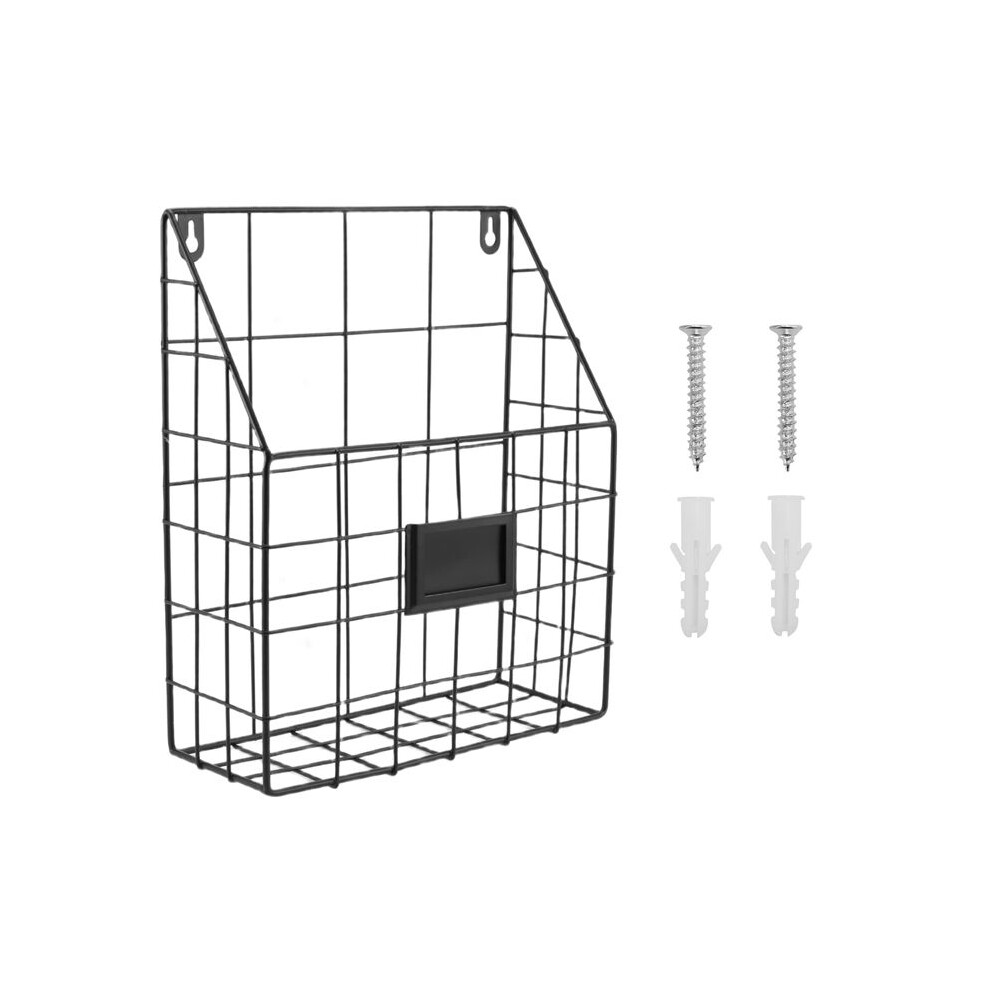 Wire Mail Basket - Wall Mounted Hanging Folder/Document Organizer - Economic & Easy To Install Tray For Home Office & More (1 Slot) 6031598804866