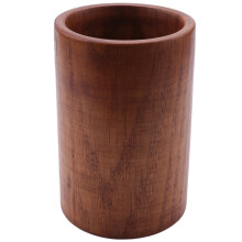 1Pc School Student Office Pen Holder Eco-Friendly Kitchen Wooden Round Cutlery Tongs Fork Utensil Spatula Chopsticks Spoon Holder Organizer Caddy
