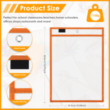 Paquet de 30 Pochettes EffaçAbles à Sec PVC Transparent Cousu Sac de Rangement EffaçAble à Sec Sac RéUtilisable EffaçAble à Sec