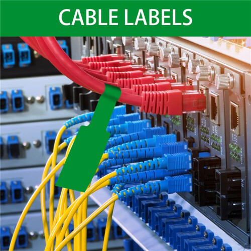 540Pcs/18 Sheets Cable Labels Tags Cable Markers Self Adhesive Cable Labels Waterproof Tear Resistant Wire Labels 1