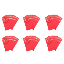 60PCS Chinese Red Envelopes Lucky Money Envelopes Wedding Red Packet for New Year Wedding (7X3.4 In)