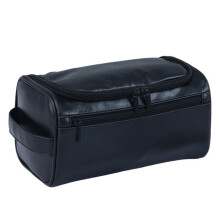 Unisex Vintage Luxury Toiletry Bag Travel Necessary Business Cosmetic Makeup Cases Hanging Storage Organizer Bags Black