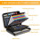 Fireproof File Organizer with Lock, Hard-Shell Case Fireproof Document Box with 13 Accordion File Folder, for Important 8