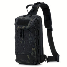 Multifunctional Men'S Crossbody Shoulder Backpack,Fishing Chest Bag,Ideal for Outdoor Camping, Hiking & Travel