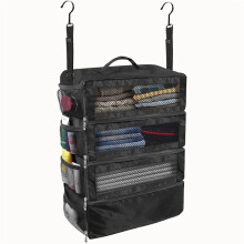 Waterproof Suitcase Clothing Organizers Travel Packing for Traveler and Students Luggage Packing Organizers Black