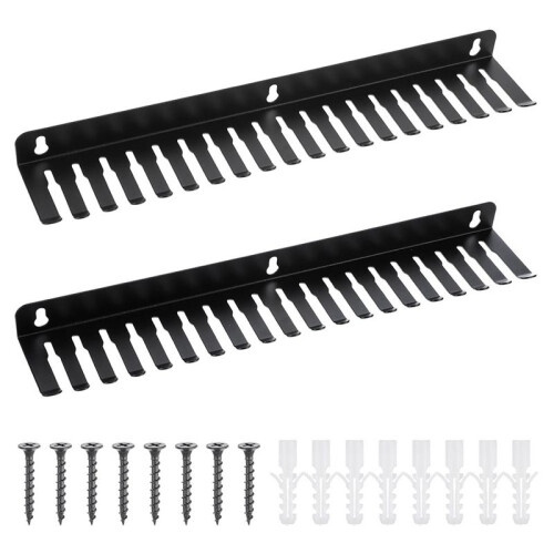 2 Pieces Wall Mountable Cable Hangers, Cable Rack with 19 Cable Slots, Music Cable Organizer, Hanging Cable Organizer
