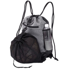 Portable Drawstring Basketball Backpack Mesh Bag Football Soccer Volleyball Storage Bags Outdoor Sports