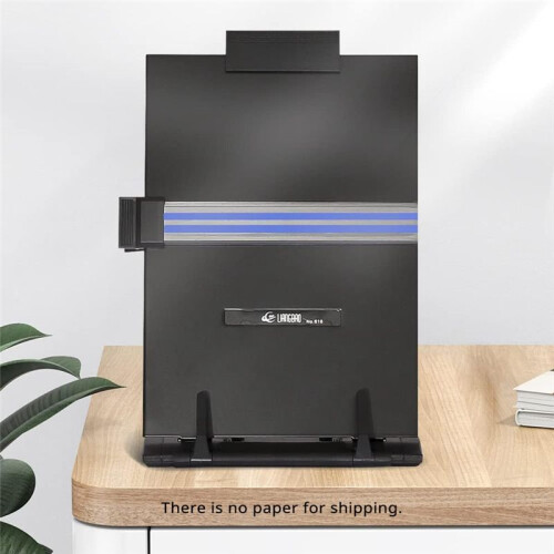 2 Pack Desktop Document Holder Stand with 7 Adjustable Position, Black Metal File Organizer Copyholder 1