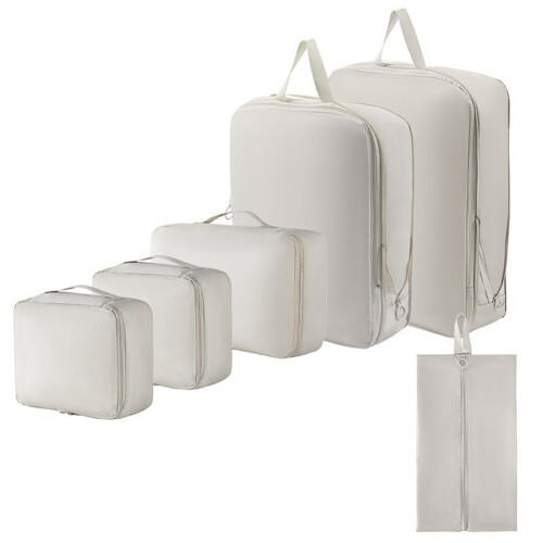 6-Piece Compression Clothes Storage Bag- Durable, for Luggage and Clothing Classification A