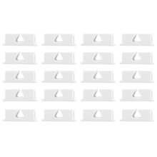 20Pcs Pencil Holder,Adhesive Pen Holder for Classroom Clipboard Attachment, Silicone Pencil Holder & Holder White